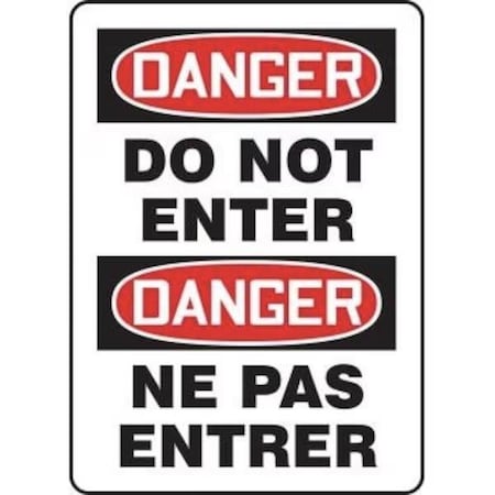 Accuform BILINGUAL DANGER SAFETY SIGN DO FBMADM129XP FBMADM129XP
